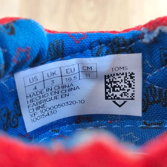 EUC TOMS Toddler Marvel Captain America Sneakers-Red, White and Blue - Picture 7 of 12
